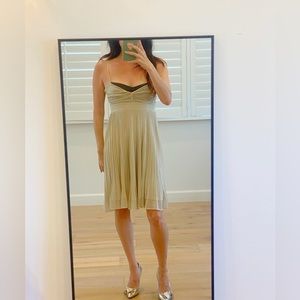 Iisli Gold and Green Sparkly Tank Dress Size S